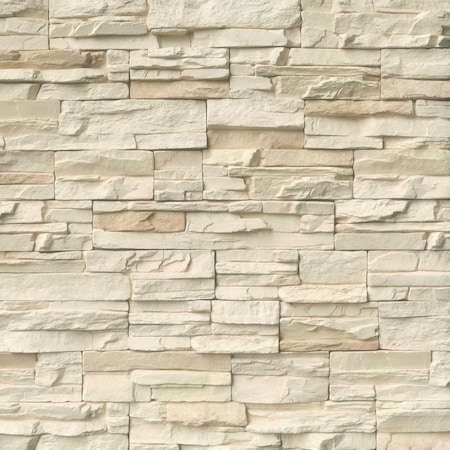 Peninsula Cream Stacked Stone 9 X 19.5 Natural Manufactured Stone Wall Cement Tile